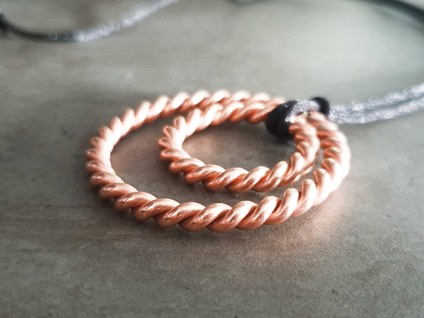 Lost Cubit 177mhz frequency and Sacred Cubit 144mhz frequency copper Tensor ring - pendant, amulet