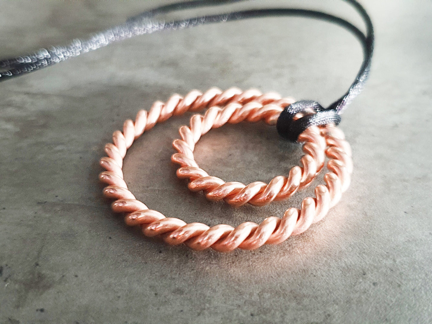 Lost Cubit 177mhz frequency and Sacred Cubit 144mhz frequency copper Tensor ring - pendant, amulet