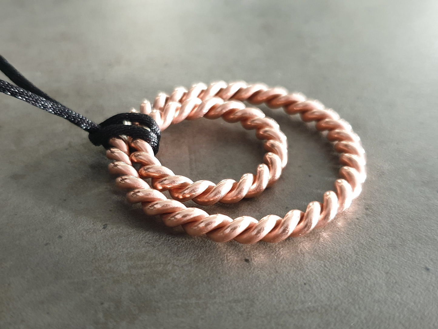 Lost Cubit 177mhz frequency and Sacred Cubit 144mhz frequency copper Tensor ring - pendant, amulet