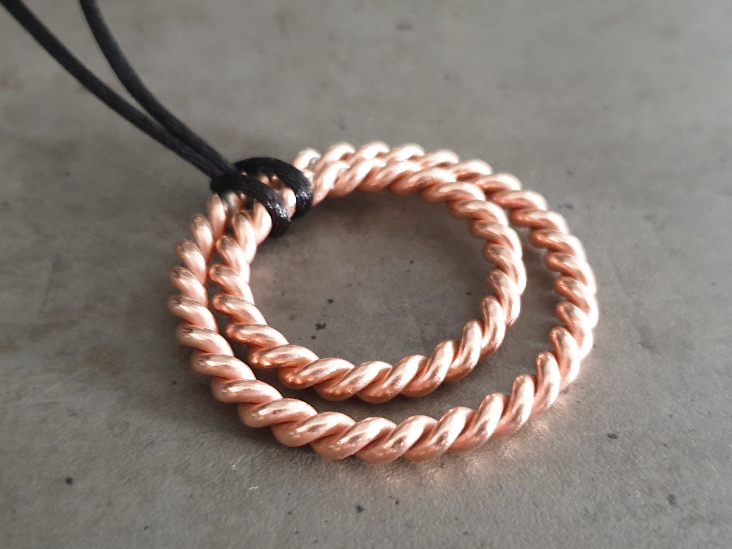 Empowerment Cubit 188mhz frequency and Sacred Cubit 144mhz frequency copper Tensor ring - pendant, amulet