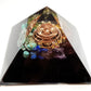 Orgonite orgone Pyramid with vortex coil, 7 chakra healing, rainbow, money and wealth attraction magnet, protection