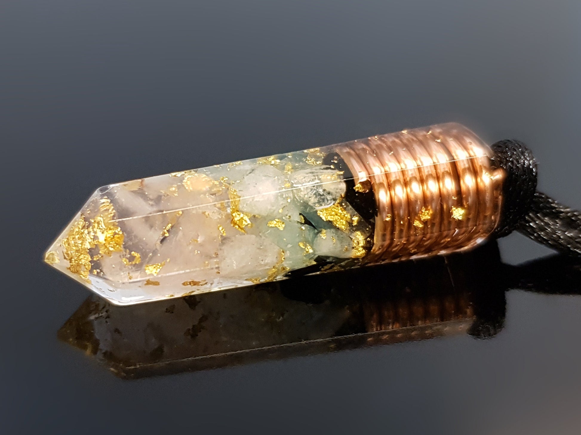 Orgonite Orgone pendant, necklace, Protection amulet for kids, Powerful Reiki charm, 24k gold, healing, harmony