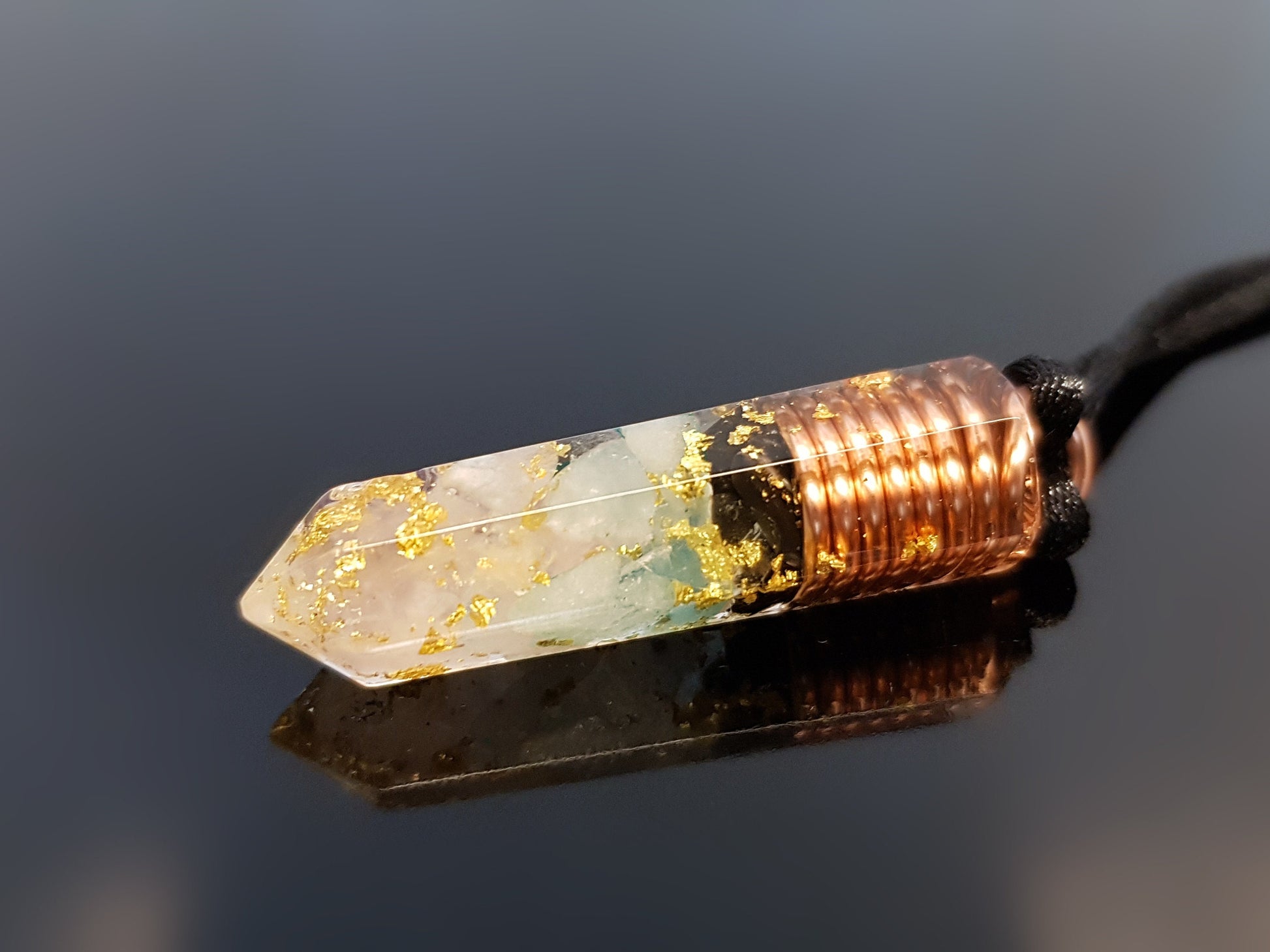 Orgonite Orgone pendant, necklace, Protection amulet for kids, Powerful Reiki charm, 24k gold, healing, harmony