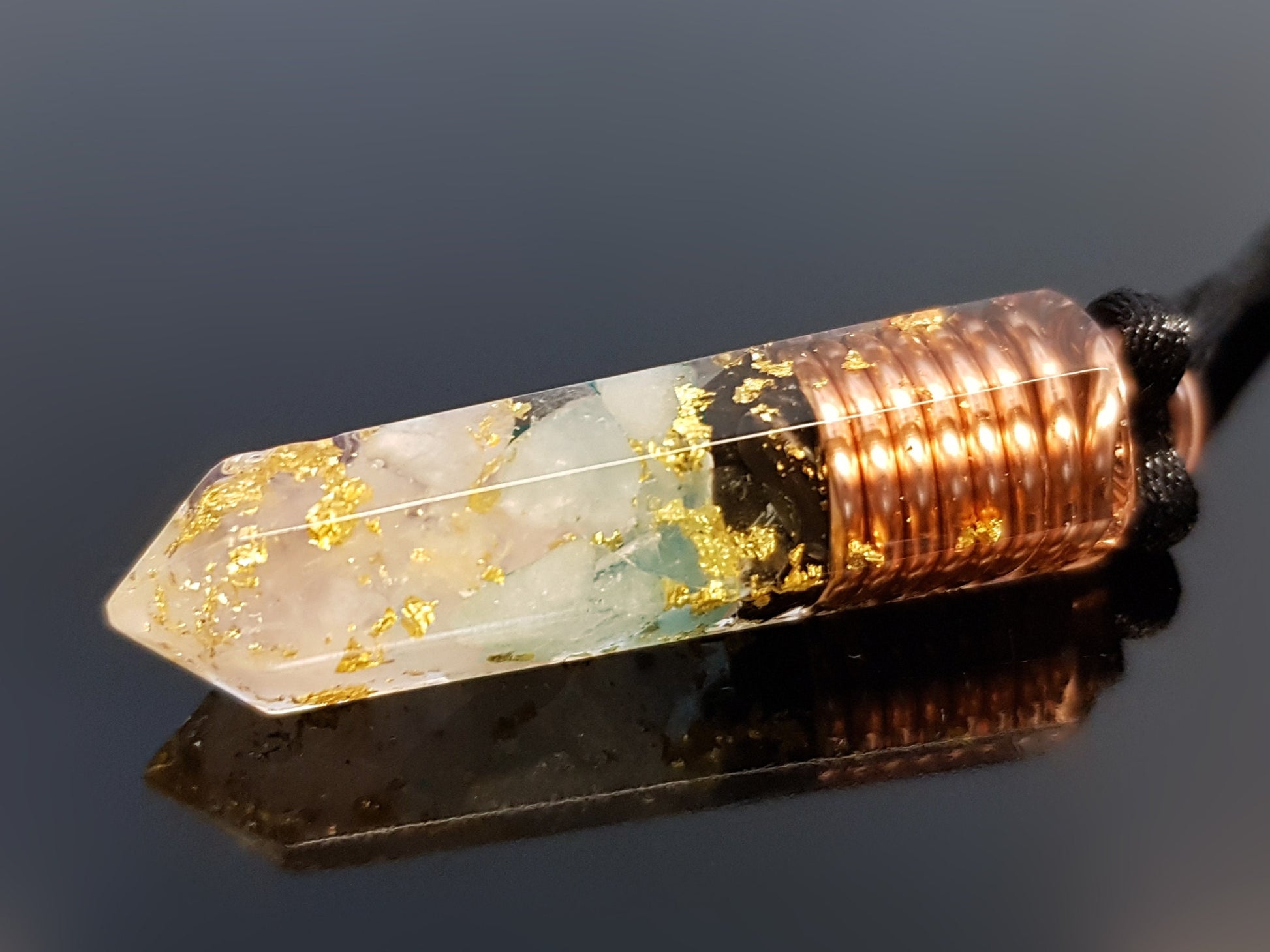 Orgonite Orgone pendant, necklace, Protection amulet for kids, Powerful Reiki charm, 24k gold, healing, harmony