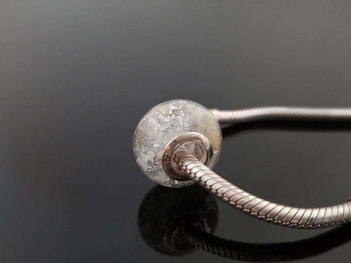 Orgone Orgonite pendant, bracelet, charm bead, High vibrations, silver, Herkimer, Danburite, Diamonds, glow in dark