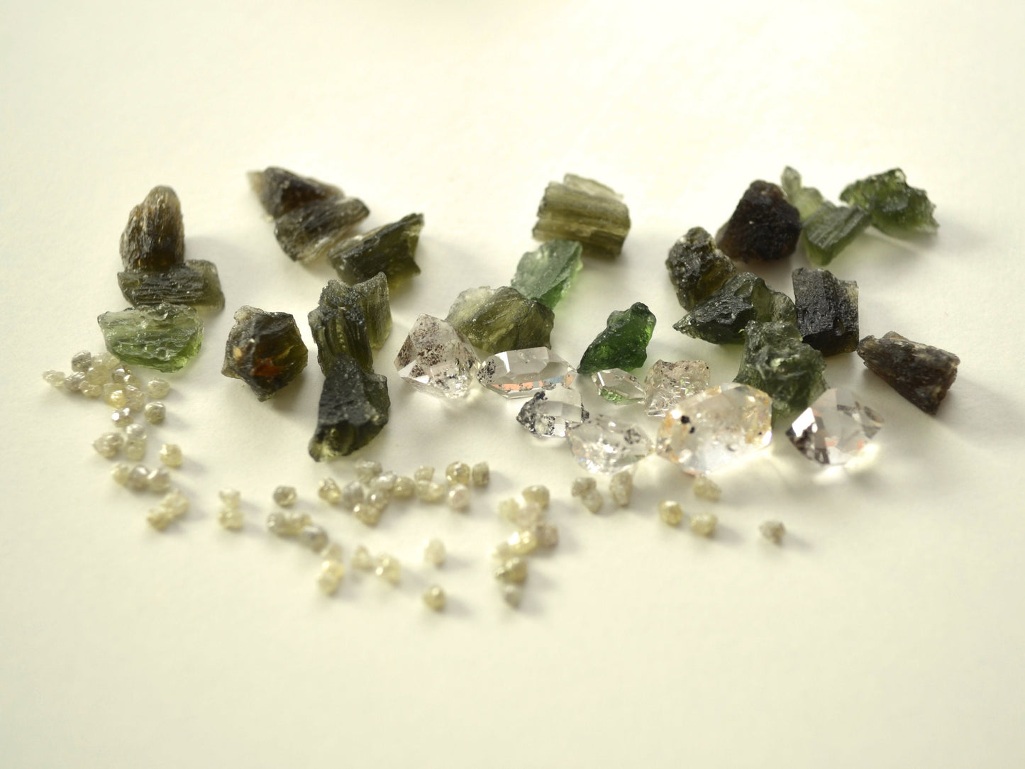 Moldavite Orgonite Orgone pyramid - Crystal pyramid - Gold Vortex Coil, Herkimer, Diamonds, Reiki Healing Pyramid