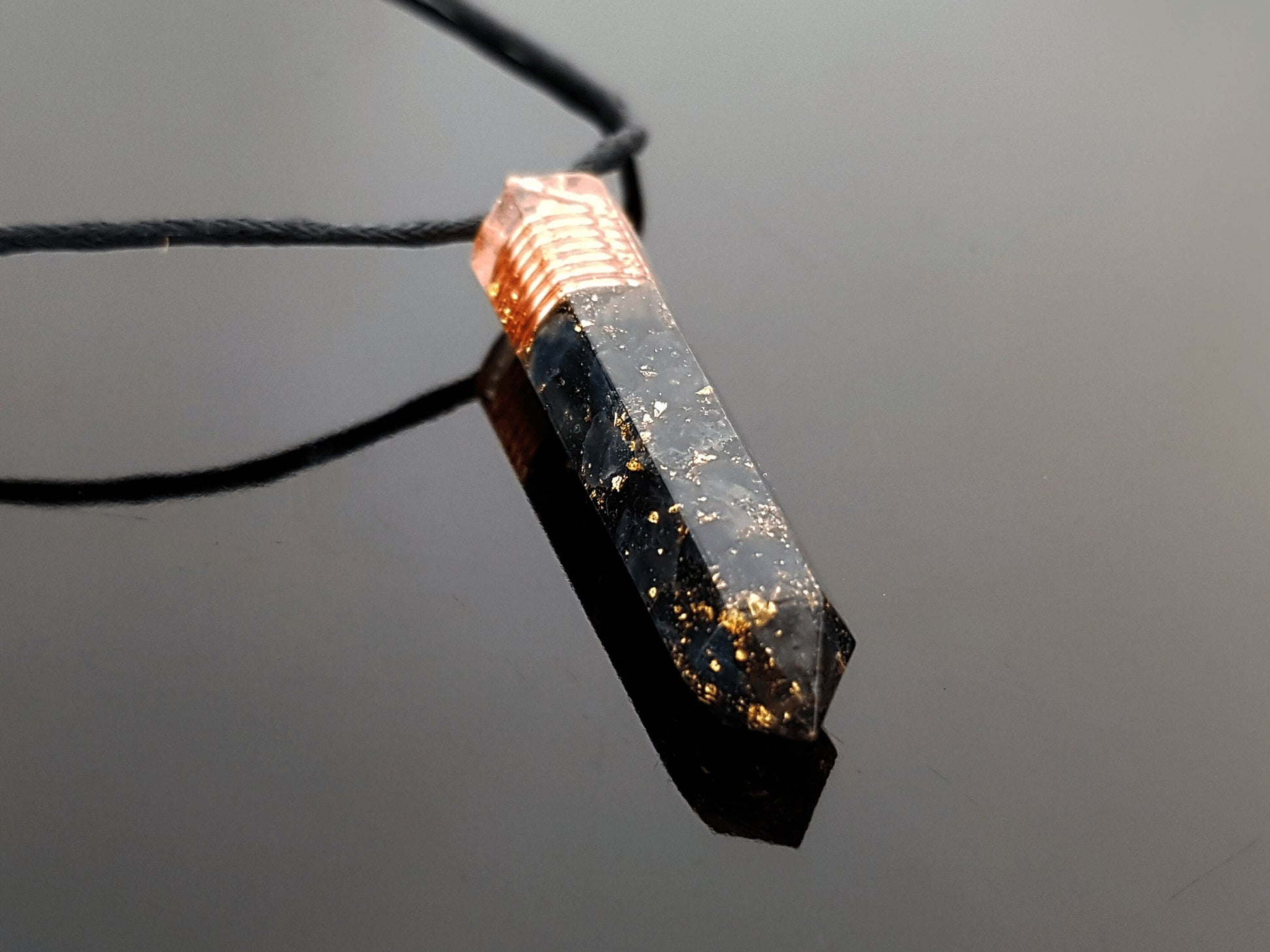 Orgonite Orgone pendant necklace - Natural Sapphire. Powerful Reiki, Magic, Alchemy amulet charm for your wishes