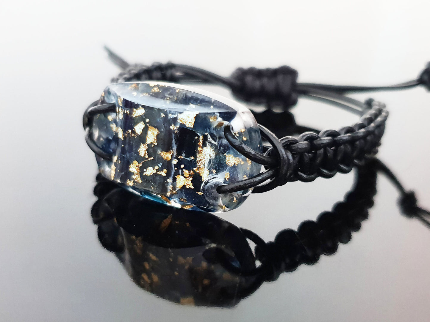 Orgone orgonite bracelet, Natural Blue Sapphire, Magic amulet. Reiki crystal healing, high vibrations, manifestation