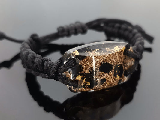 Elite Shungite Orgonite orgone bracelet, Black Tourmaline, brass, 24k gold, EMF, 5G, powerful protection