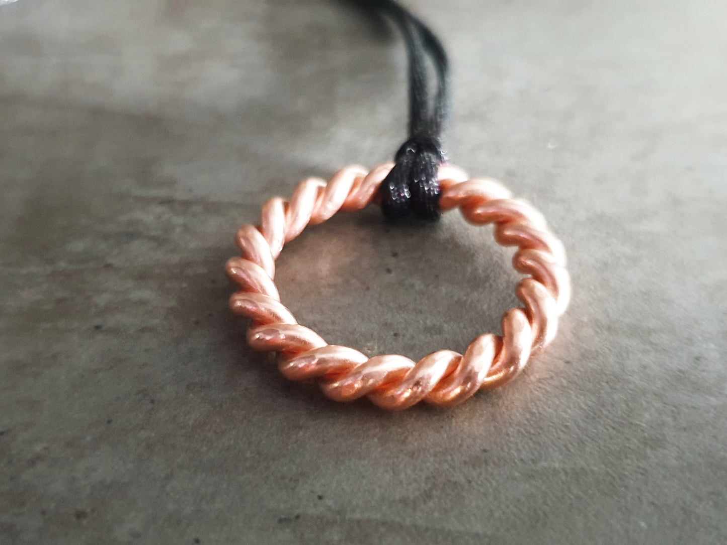 Lost Cubit 177mhz frequency copper Tensor ring - pendant, amulet, 1/8 Cubits