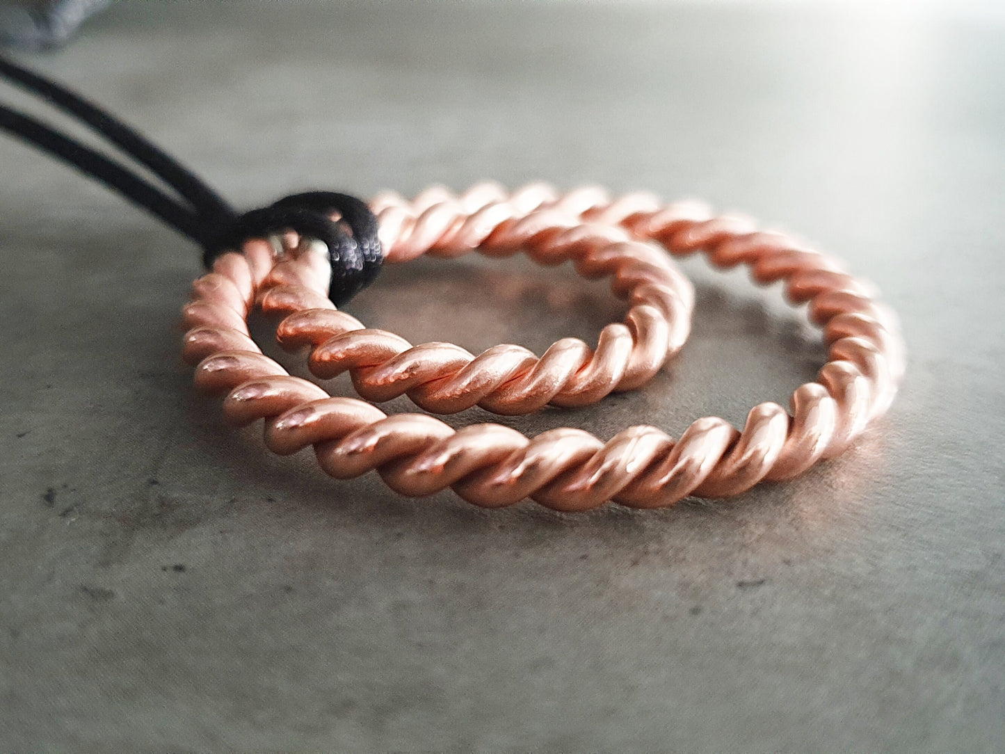 Lost Cubit 177mhz frequency and Sacred Cubit 144mhz frequency copper Tensor ring - pendant, amulet