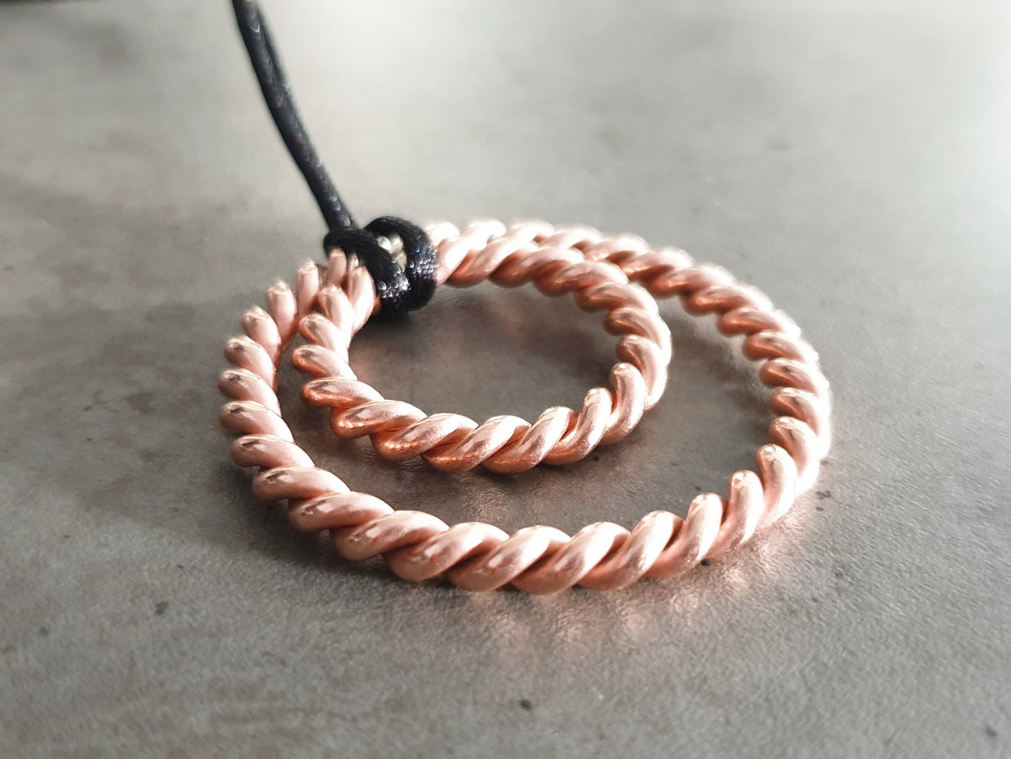 Lost Cubit 177mhz frequency and Sacred Cubit 144mhz frequency copper Tensor ring - pendant, amulet