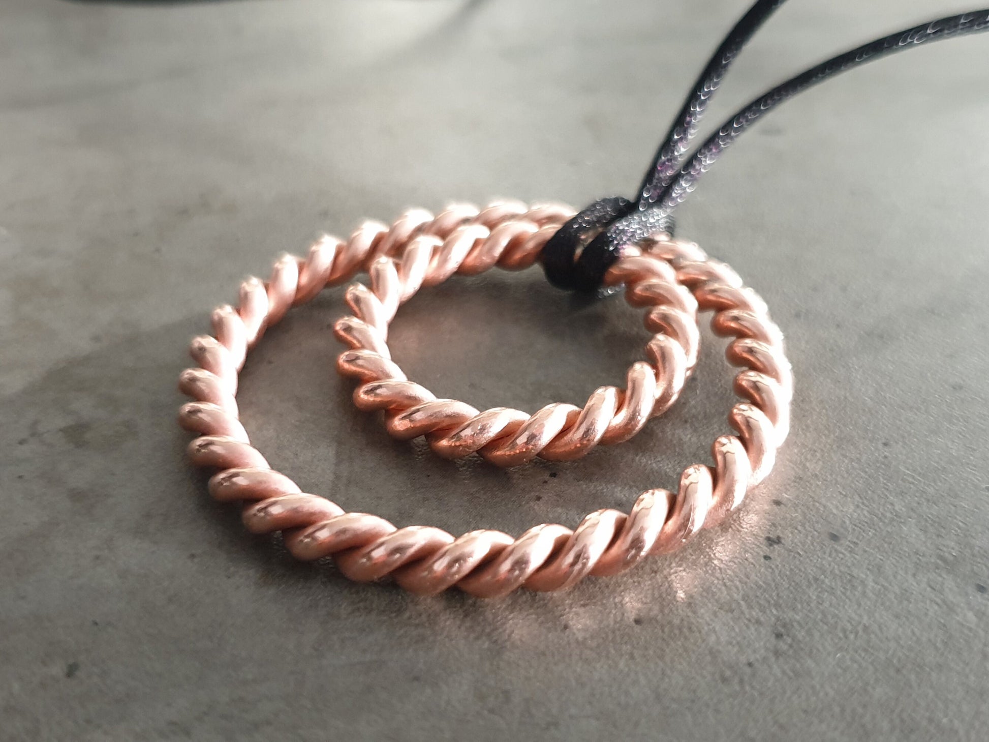 Lost Cubit 177mhz frequency and Sacred Cubit 144mhz frequency copper Tensor ring - pendant, amulet