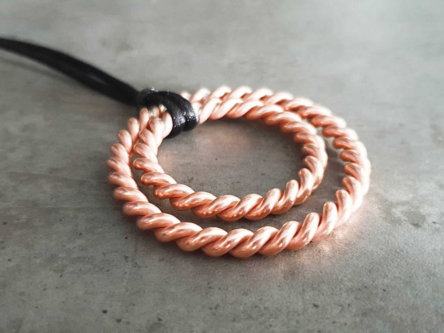 Empowerment Cubit 188mhz frequency and Sacred Cubit 144mhz frequency copper Tensor ring - pendant, amulet