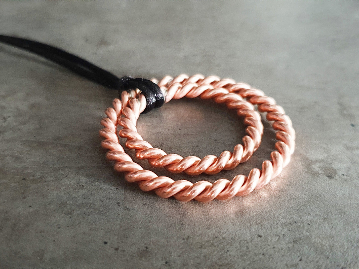 Empowerment Cubit 188mhz frequency and Sacred Cubit 144mhz frequency copper Tensor ring - pendant, amulet