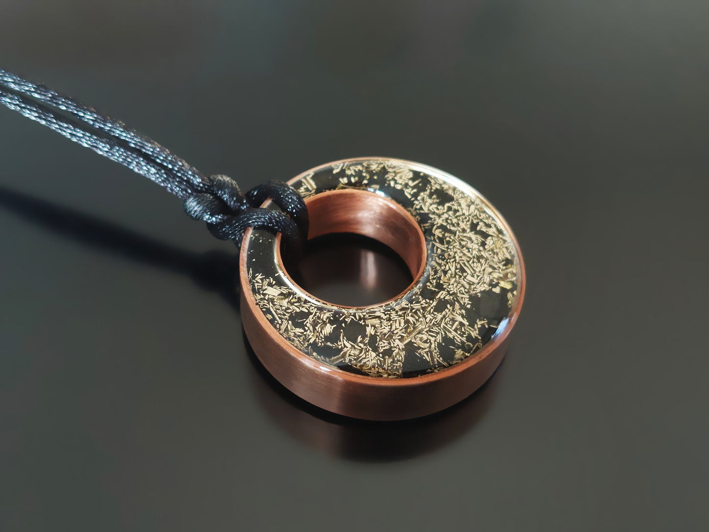 EMF 5G protection Orgonite orgone pendant, Herkimer, Elite Shungite, Black Tourmaline, 24k gold, copper, brass