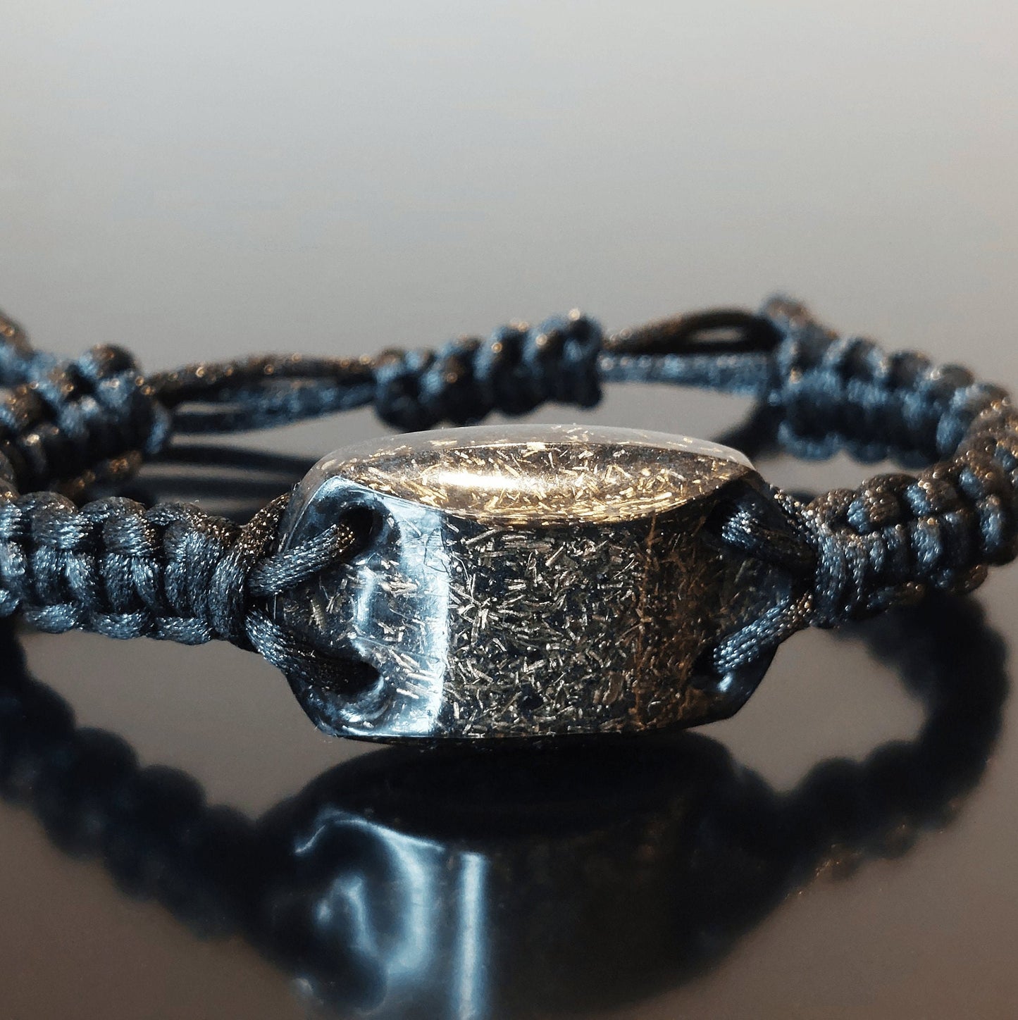 Orgonite bracelet. Black Sun orgone bracelet. Herkimer, Elite Shungite, Black Tourmaline, 24k gold, brass