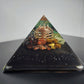 Orgonite orgone Pyramid with vortex coil, 7 chakra healing, rainbow, money and wealth attraction magnet, protection
