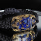Orgonite orgone bracelet, Lapis Lazuli, 24k gold, brass, programmed, activated reiki amulet, meditation, chakra healing, EMF protection