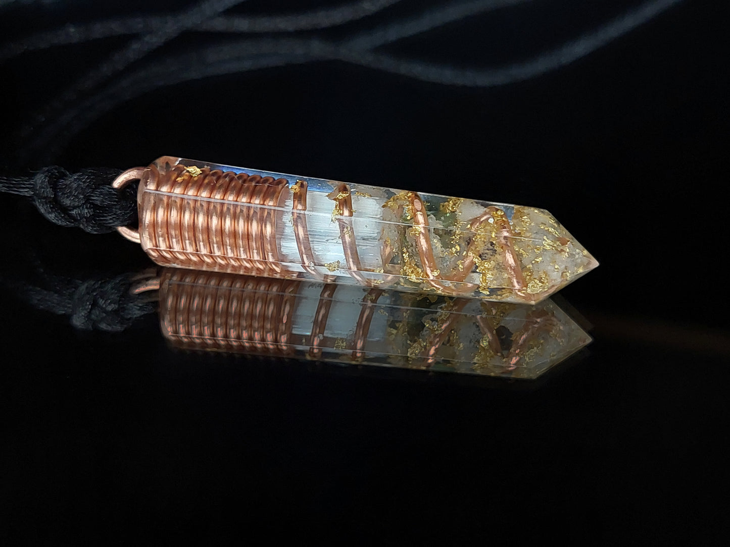 Powerful Orgonite Pendant - Moldavite, Diamonds, Herkimer, Selenite
