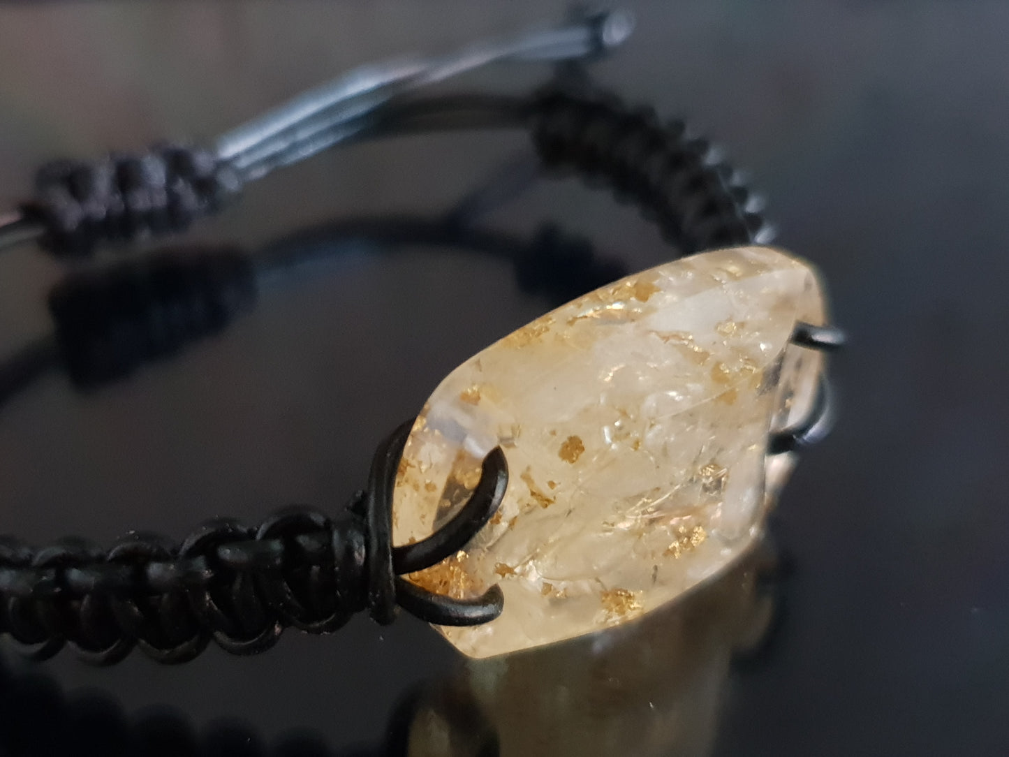 Citrine Orgonite bracelet, 24k gold orgone bracelet