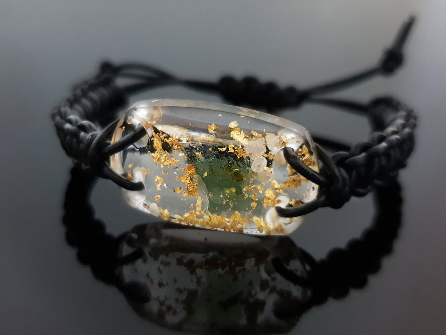 Moldavite Orgonite orgone bracelet, magic amulet, charm. Most powerful combination! Diamonds, Herkimer