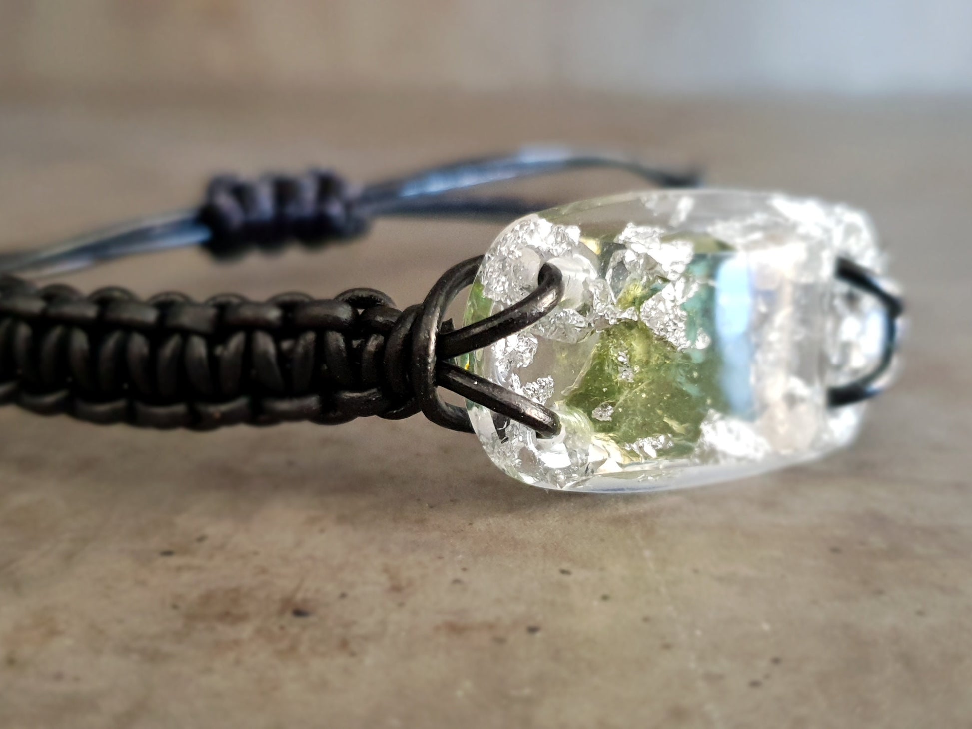 Orgone orgonite bracelet - Reiki Energy Healing Bracelet amulet - Moldavite, Herkimer, Diamonds, silver. Most powerful