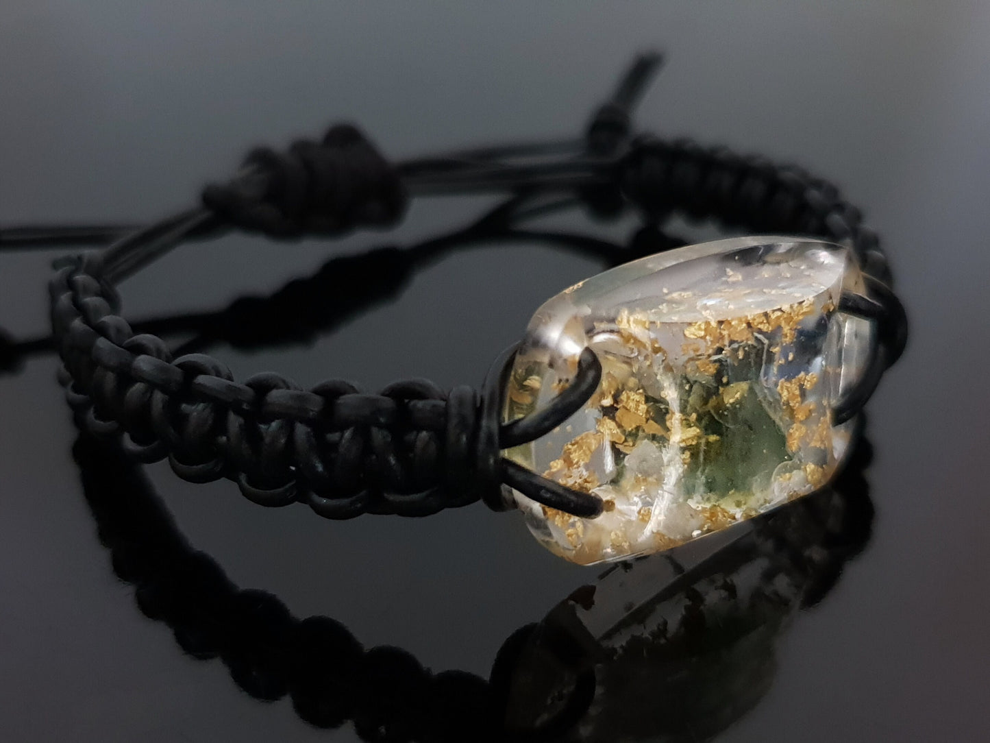 Moldavite Orgonite orgone bracelet, magic amulet, charm. Most powerful combination! Diamonds, Herkimer