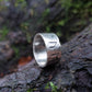 Rune ring. Real Money, luck, prosperity amulet, rustic sterling silver ring with Celtic, Viking runes formula. Norse