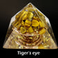 Tiger's eye orgonite Pyramid - protection, wealth, money, success, power