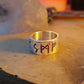 Rune ring amulet. Spiritual Growth and Protection, rustic sterling silver ring with celtic, viking runes formula.