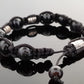 Pulsera Shamballa, ágata negra y ónix, plata pura 99,9, amuleto programado