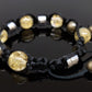 Shamballa bracelet with citrine orgonite beads