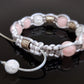 Shamballa bracelet, programmed amulet charm, rose quartz