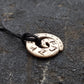 Money amulet / charm with celtic runes formula. Bronze viking pendant. Real amulet charm. Specially programmed.