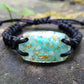 Orgonite Orgon-Armband, Amazonit, 24 Karat Gold, programmierter, aktivierter Talisman, Drittes Auge-Chakra, Reiki-Heilung