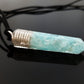 Aquamarine Orgone Orgonite pendant necklace, Reiki infused crystal chakra healing amulet