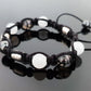 Shamballa bracelet, natural crystal beads, 99.9 pure silver beads, hematite, programmed amulet charm