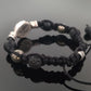Shamballa orgonite bracelet, Moldavite, diamonds, herkimer, Onyx, pyrite,silver
