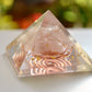 Rose quartz Orgonite orgone Pyramid - love, meditation