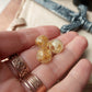 Orgonite orgone bracelet, citrine and 24k gold orgone beads, wealth lucky charm with lot of real 24k gold