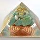 Orgonite Pyramid with amazonite and 24k gold - programmed, activated amulet charm