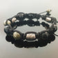 Pulsera Shamballa, ágata negra, ónix, pirita, cuentas de plata pura 99.9, amuleto programado, charm