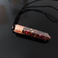 Garnet Orgonite orgone pendant necklace, 24k gold, Wealth, Money, luck, Love, Reiki infused, charged wealth amulet