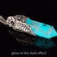 Orgone orgonite pendant, high vibration crystals, 5 Diamonds, Herkimer, Danburite,, glow dark