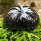 Black Sun pocket Orgonite orgone dome / hemisphere. Black tourmaline, Elite Shungite, brass. EMF protection