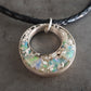 Orgonit-Orgon-Anhänger - Halskette, Amulett, Charm, Kraftvolles Amulett aus Sterlingsilber mit natürlichem Opal
