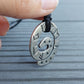 Silver Money amulet with celtic runes formula. Viking wealth pendant talisman