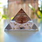 Moldavite Orgonite Orgone pyramid - Crystal pyramid - Gold Vortex Coil, Herkimer, Diamonds, Reiki Healing Pyramid
