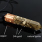 Orgonite orgone pendant with pyrite, Powerful Reiki infused healing amulet with 24k gold and copper, chakra healing